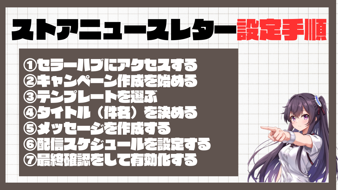 ストアニュースレターの設定手順 画像