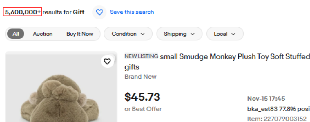 キーワードを含めば場合の検索数　画像