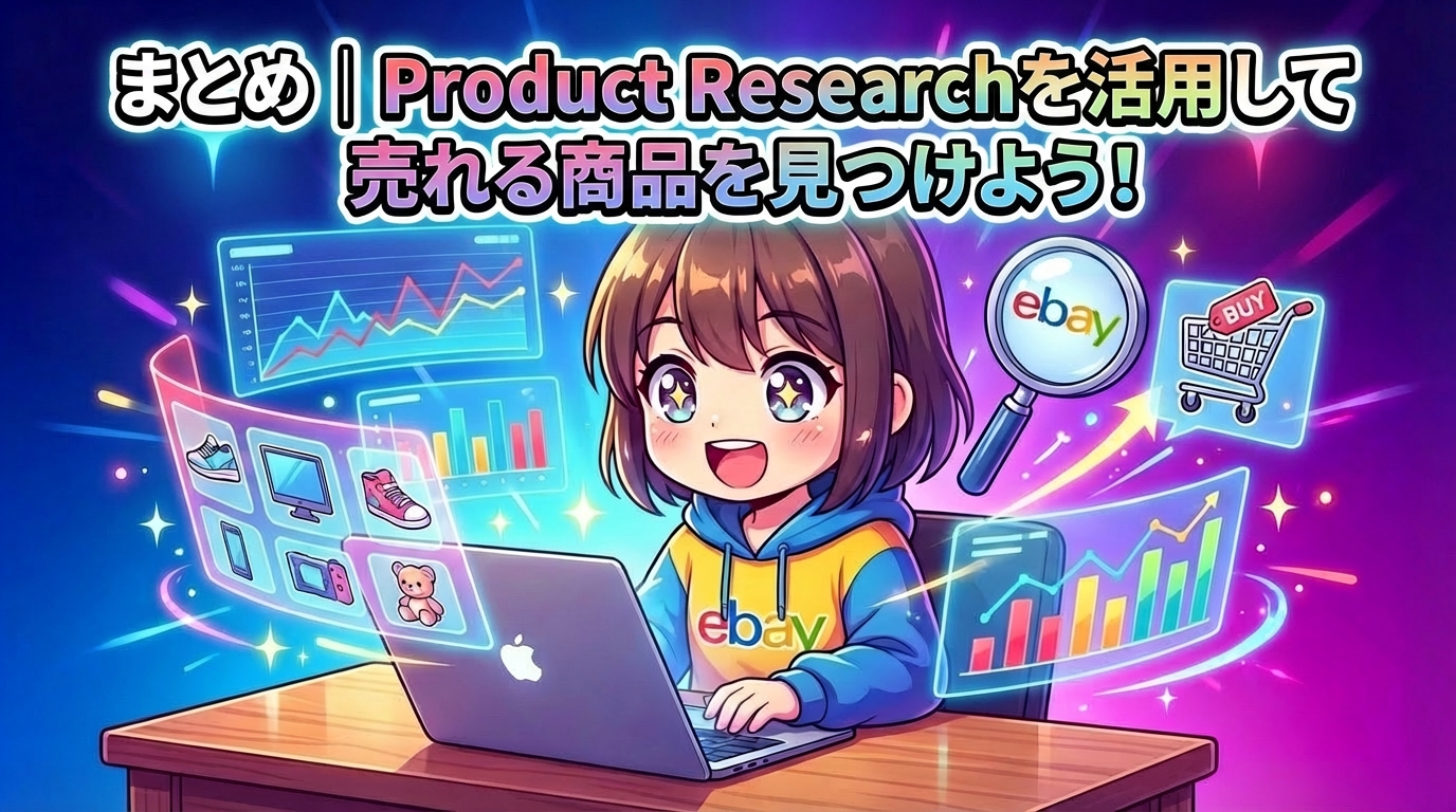 まとめ｜Product Researchを活用して売れる商品を見つけよう！　画像